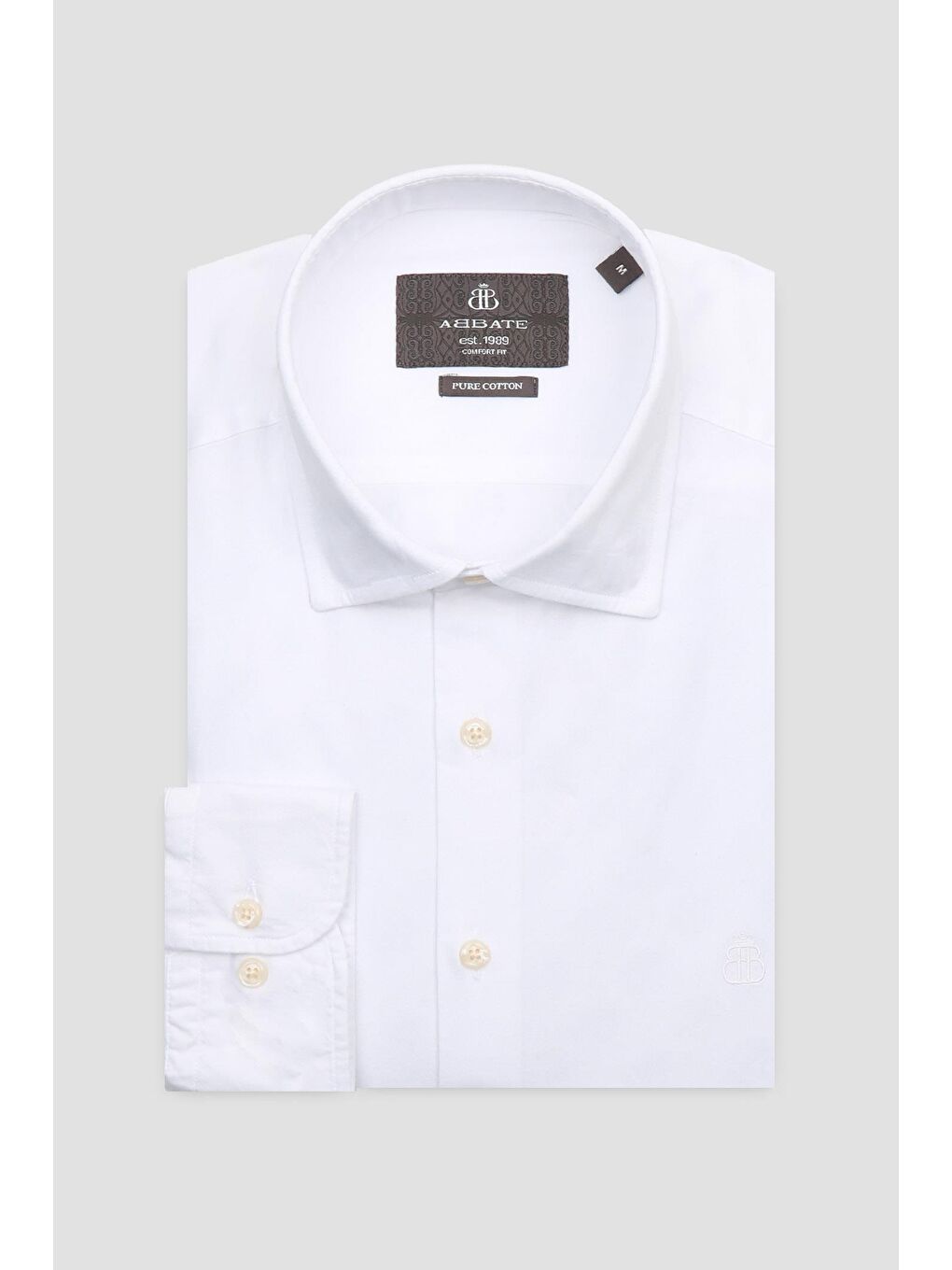 Piero Gabardin Pamuklu Comfort Fit Beyaz Klasik Yaka Erkek Düz Gömlek-4