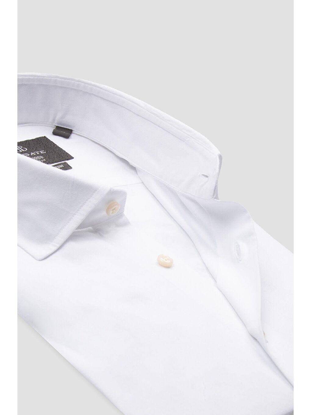 Piero Gabardin Pamuklu Comfort Fit Beyaz Klasik Yaka Erkek Düz Gömlek-5