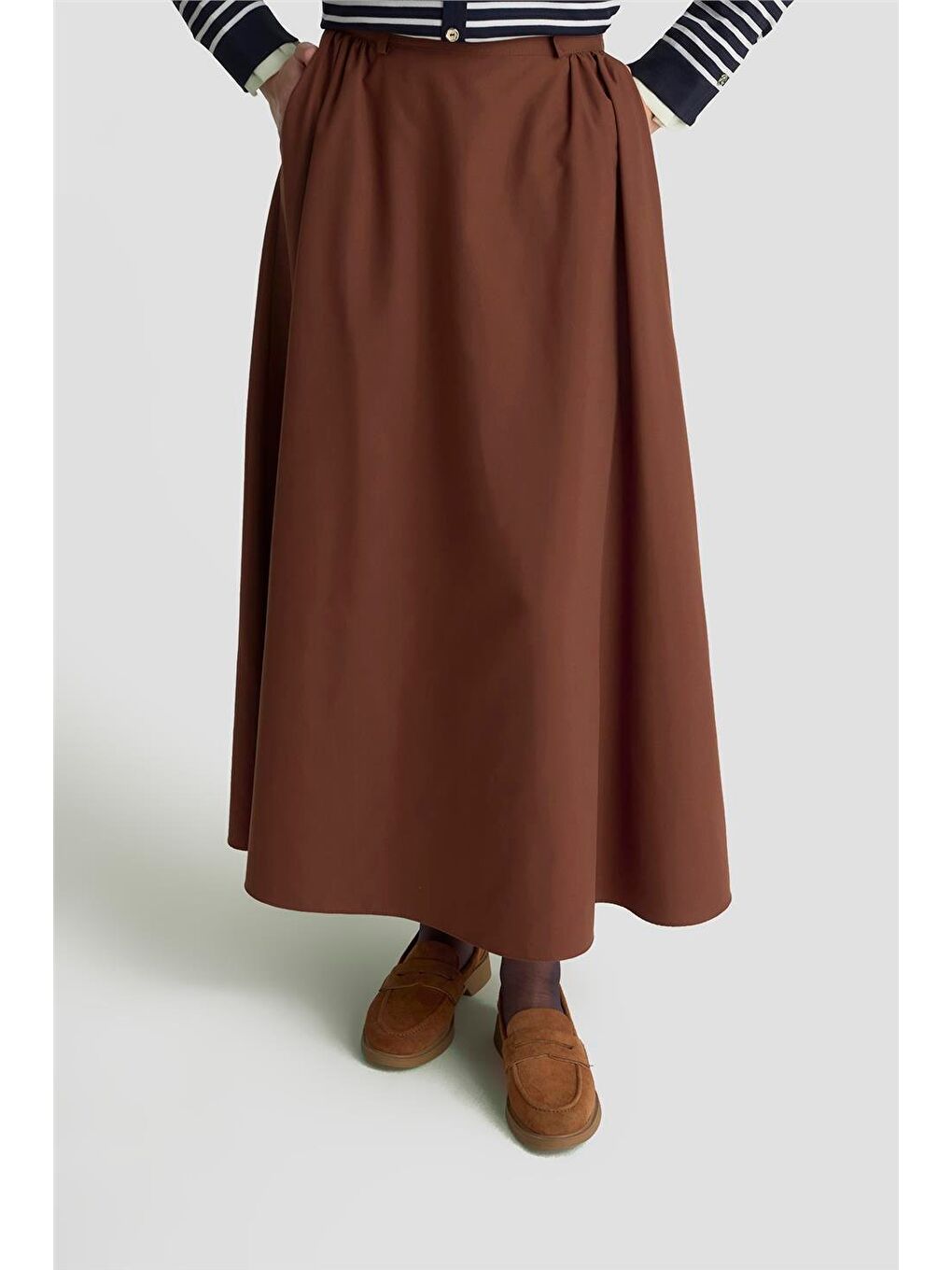 Kahverengi Godeli Ve Cepli Etek 25K1913 Kahve-2