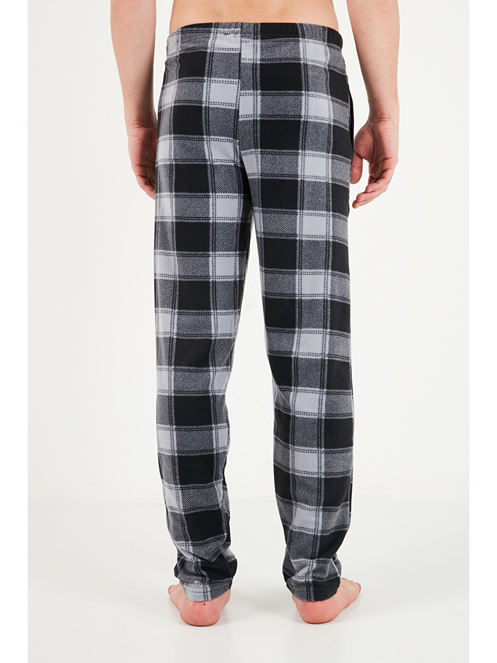 Gri Lastikli Bel Düz Paça Ultra Soft Polar Pijama Altı 6098001-6
