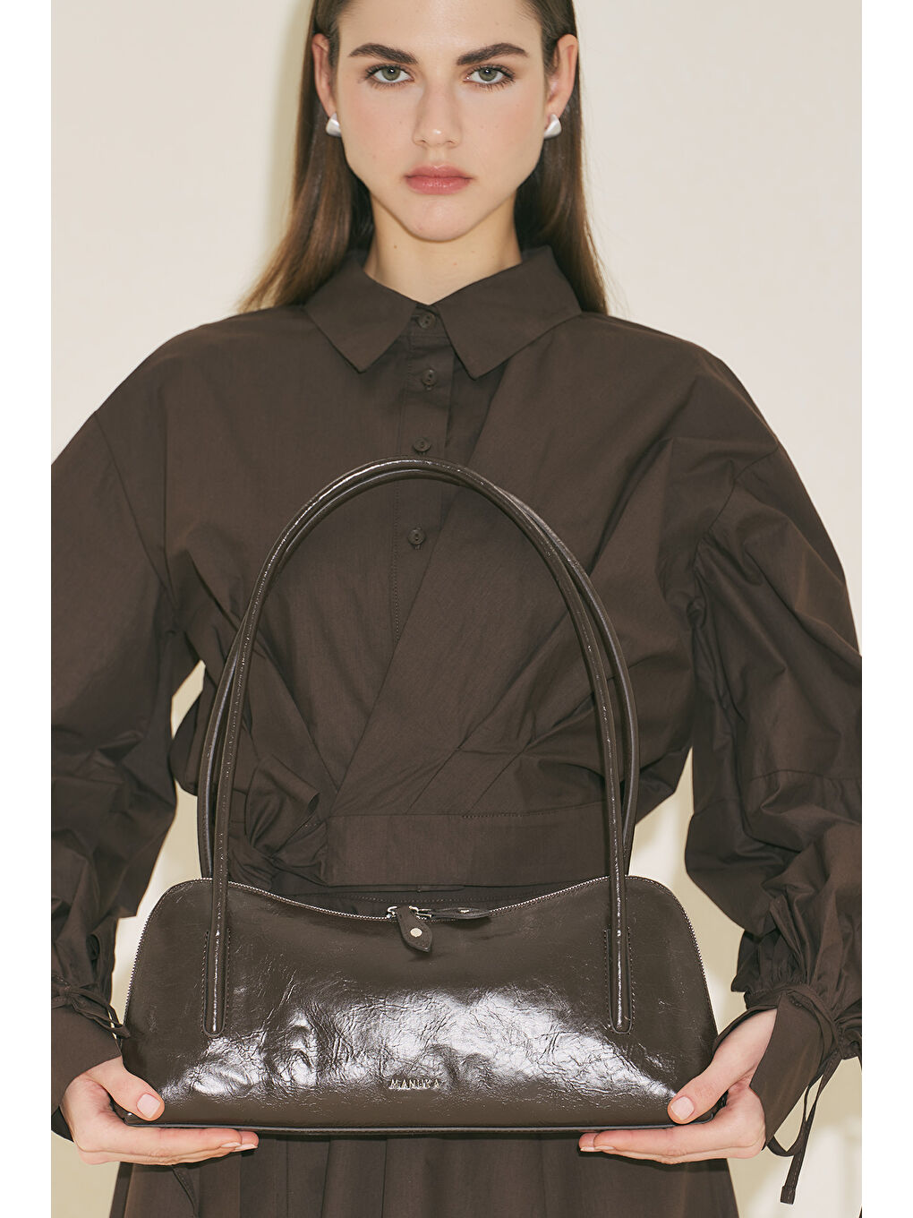 Kera Baget Çanta Kahverengi-4