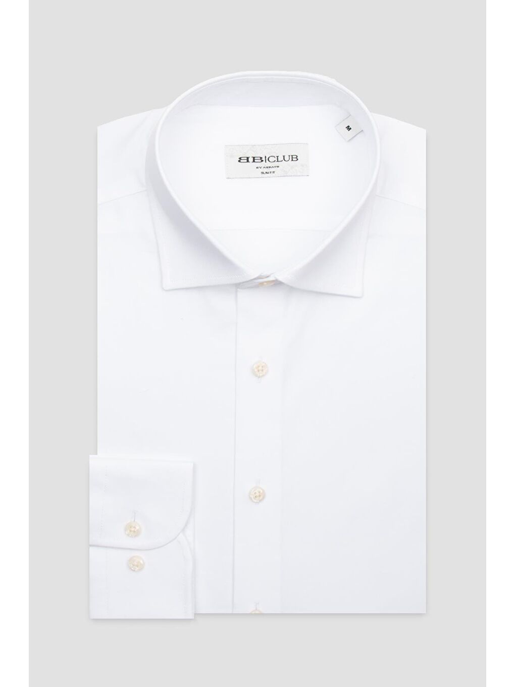 Bb Club Oscar Twill Pamuklu Slim Fit Beyaz Klasik Yaka Erkek Düz Gömlek