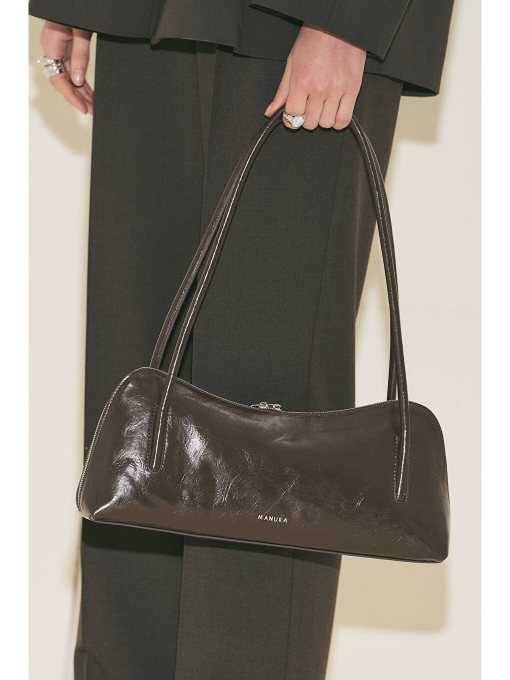 Kera Baget Çanta Kahverengi-5