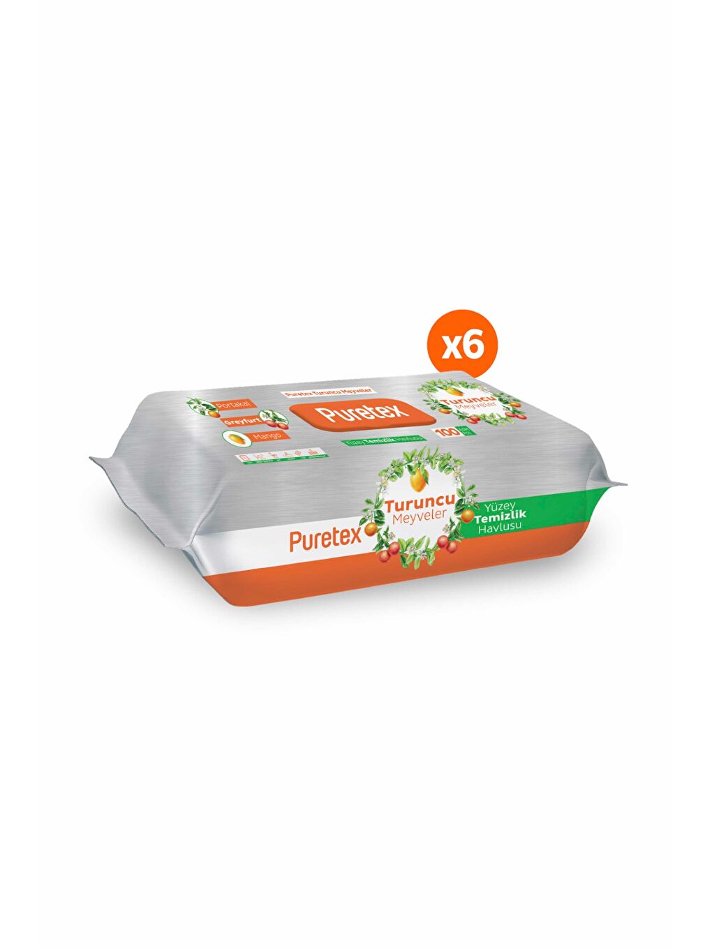 Yüzey Temizlik Havlusu Turuncu Meyveler 6x100 (600 Yaprak)-1