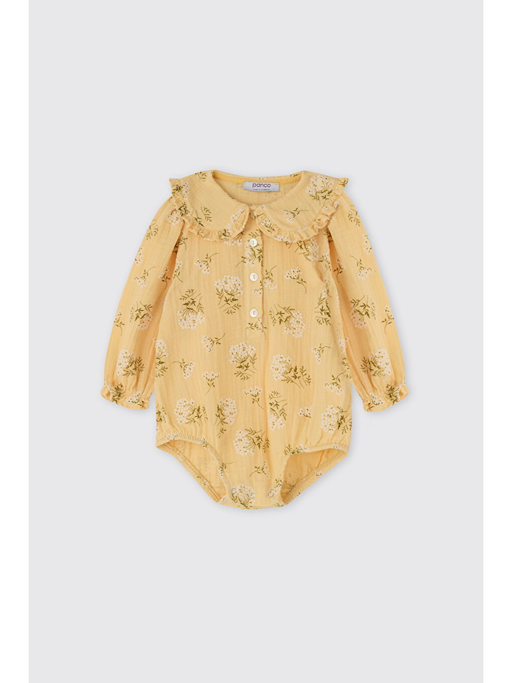 Kız Bebek Desenli Sarı Body