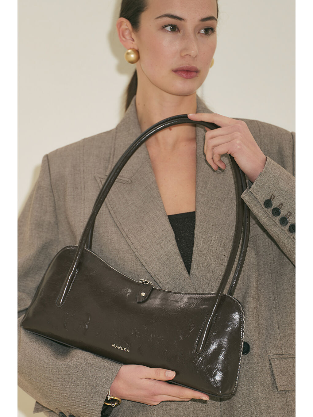 Kera Baget Çanta Kahverengi-7