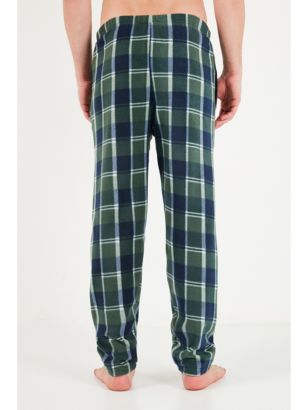 Yeşil Lastikli Bel Düz Paça Ultra Soft Polar Pijama Altı 6098001-6