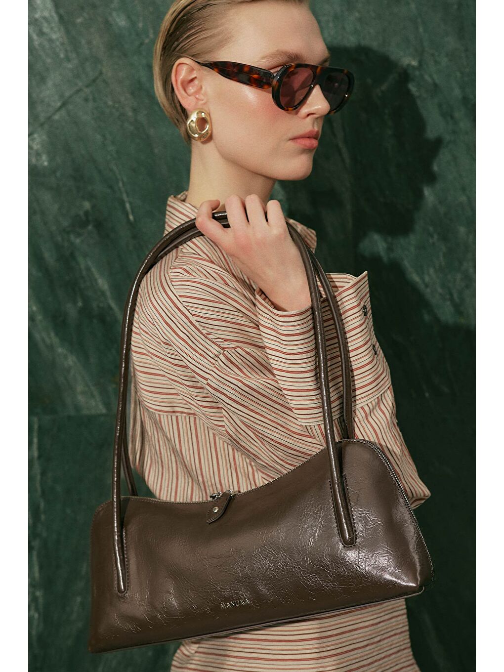 Kera Baget Çanta Kahverengi-10