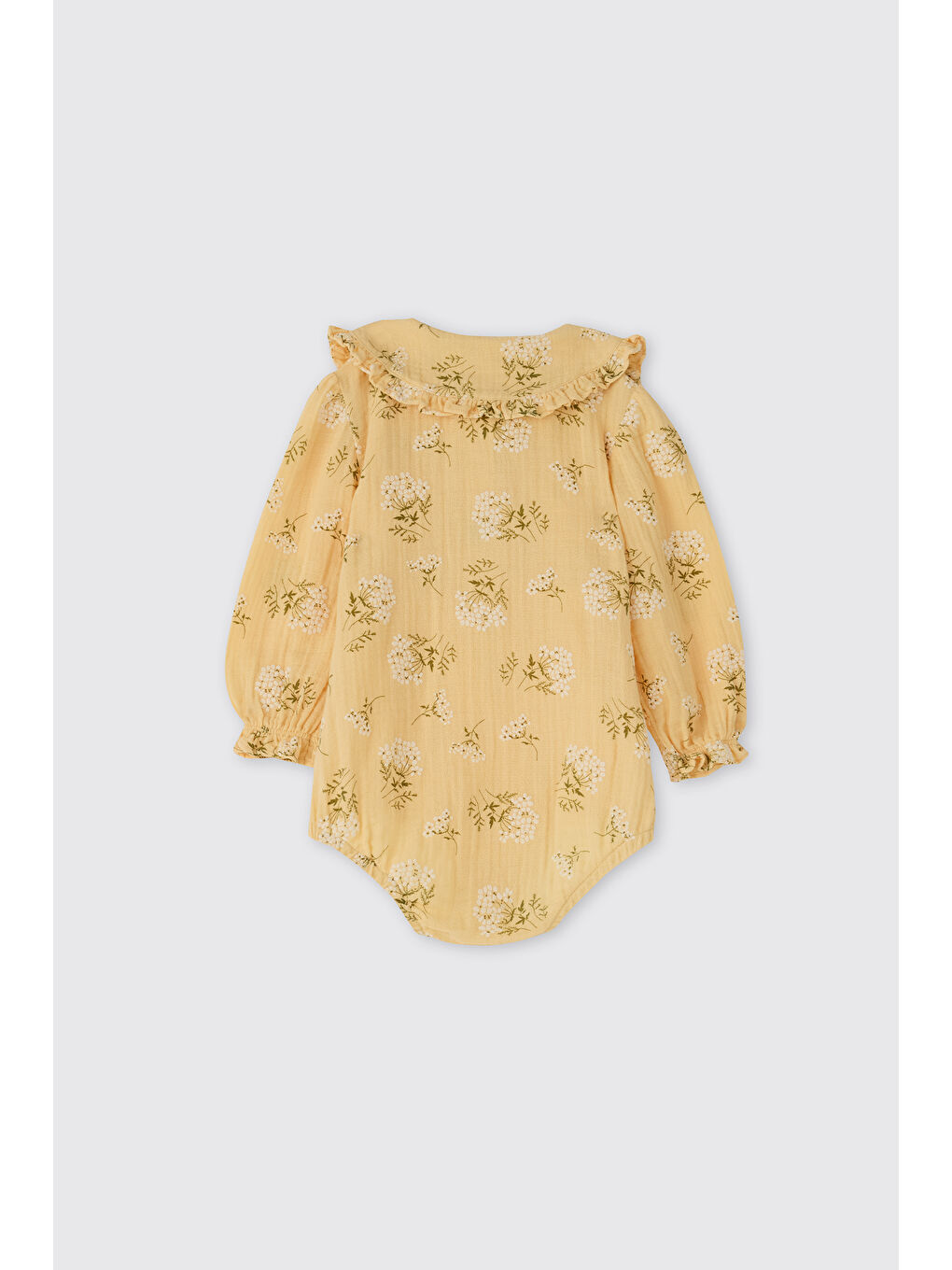 Kız Bebek Desenli Sarı Body-1
