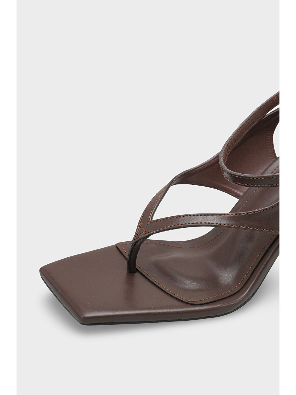 Kahverengi Suzie Kadın Parmak Arası Topuklu Ayakkabı-5