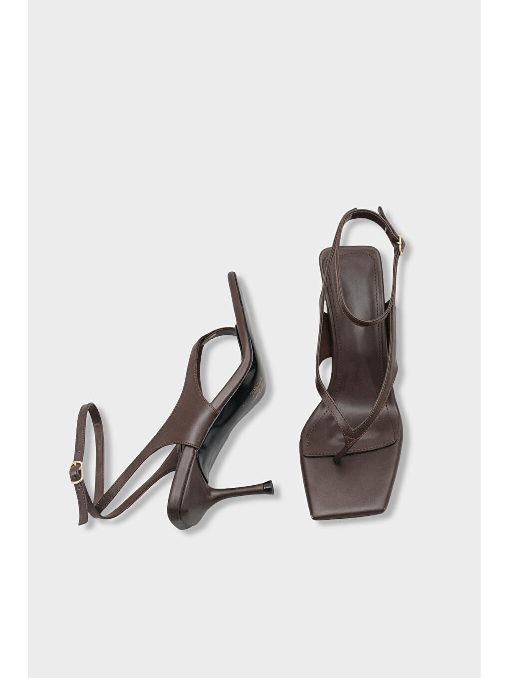 Kahverengi Suzie Kadın Parmak Arası Topuklu Ayakkabı-6