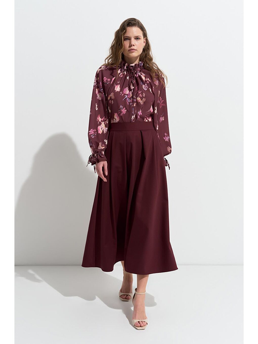 Poli Pilikaşe Etek Bordo-2