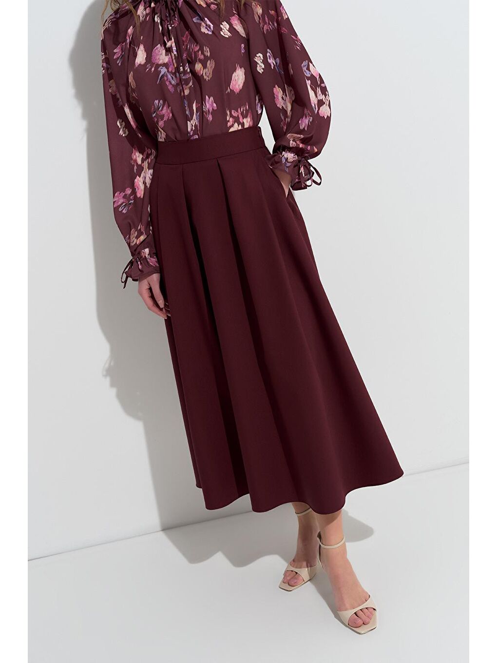 Poli Pilikaşe Etek Bordo-3