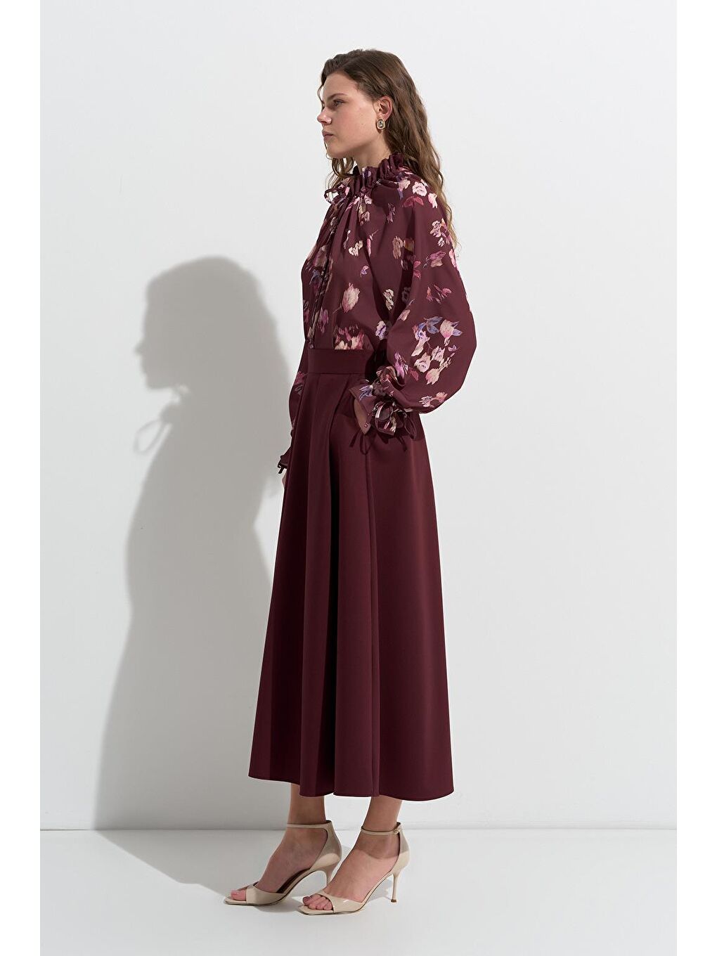 Poli Pilikaşe Etek Bordo-4