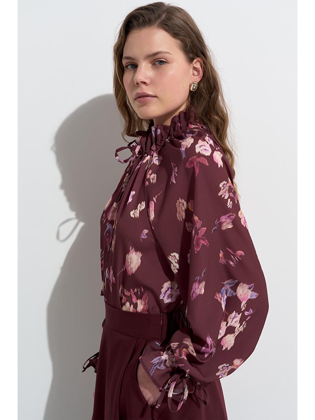 Poli Pilikaşe Etek Bordo-5