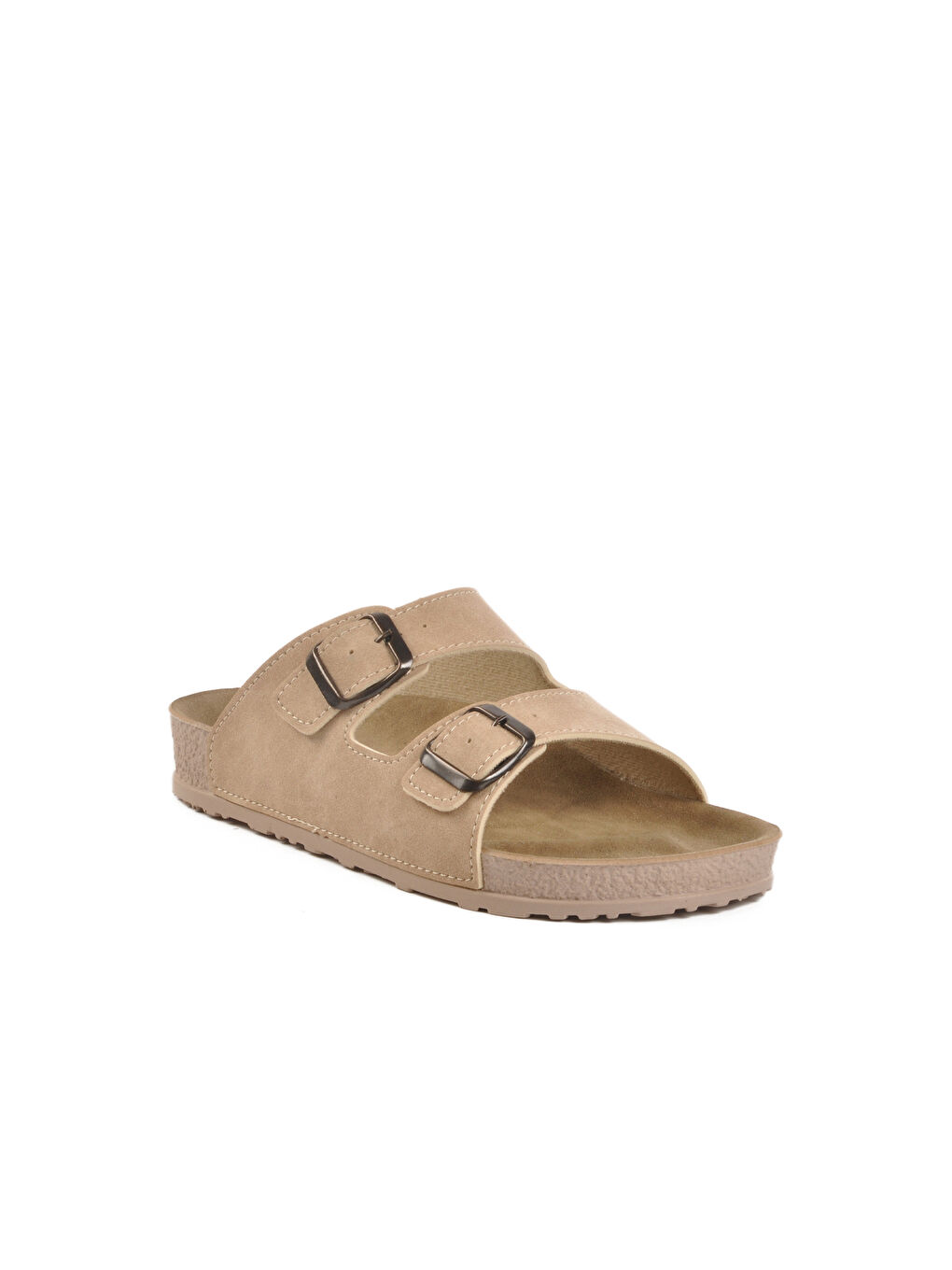 Bej Hafif Çift Bantlı Anatomik Kadın Terlik 20-972 Z-2