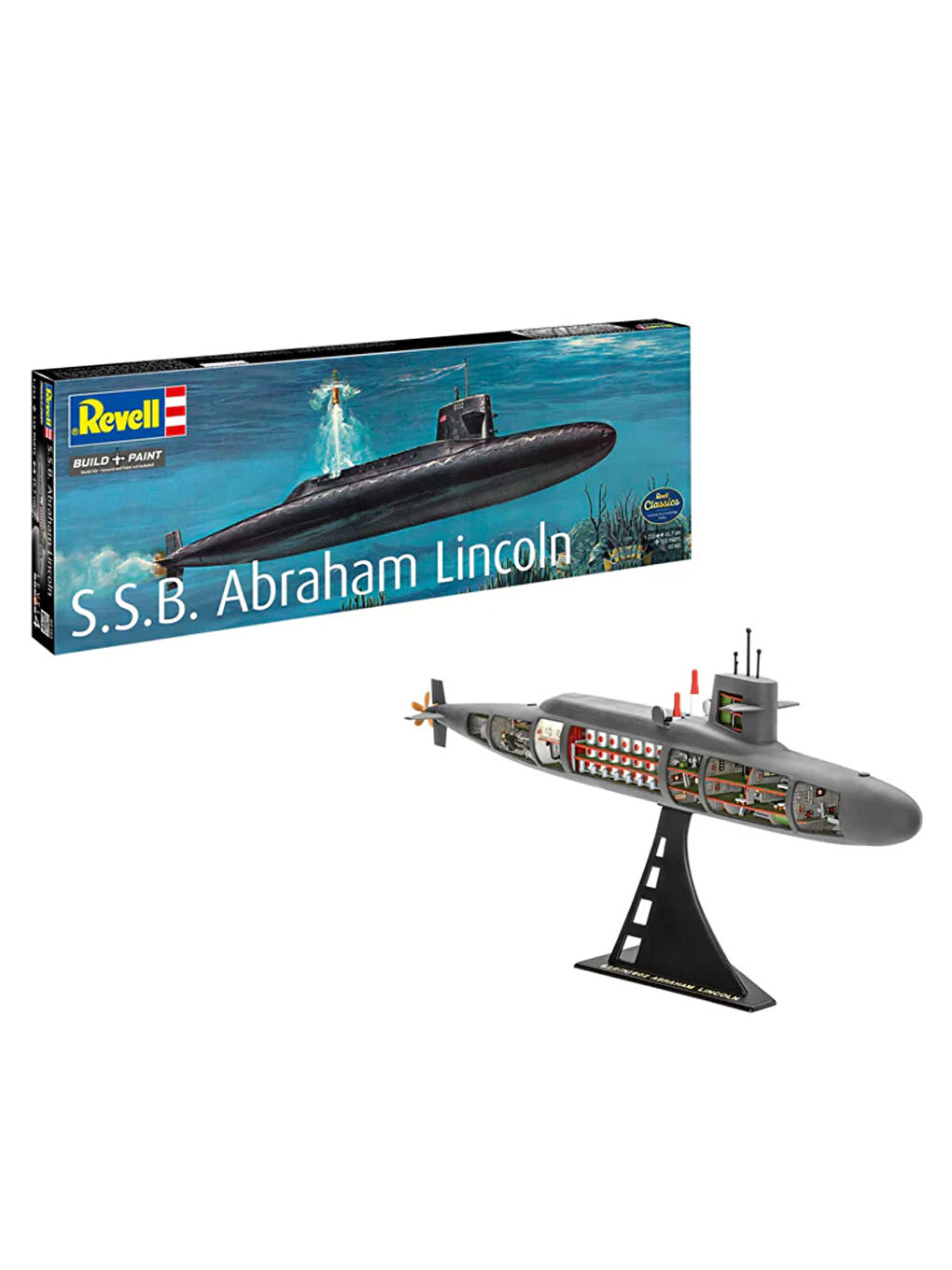 Maket Model Kit Gemi S.S.B. Abraham Lincoln with Interior 5185