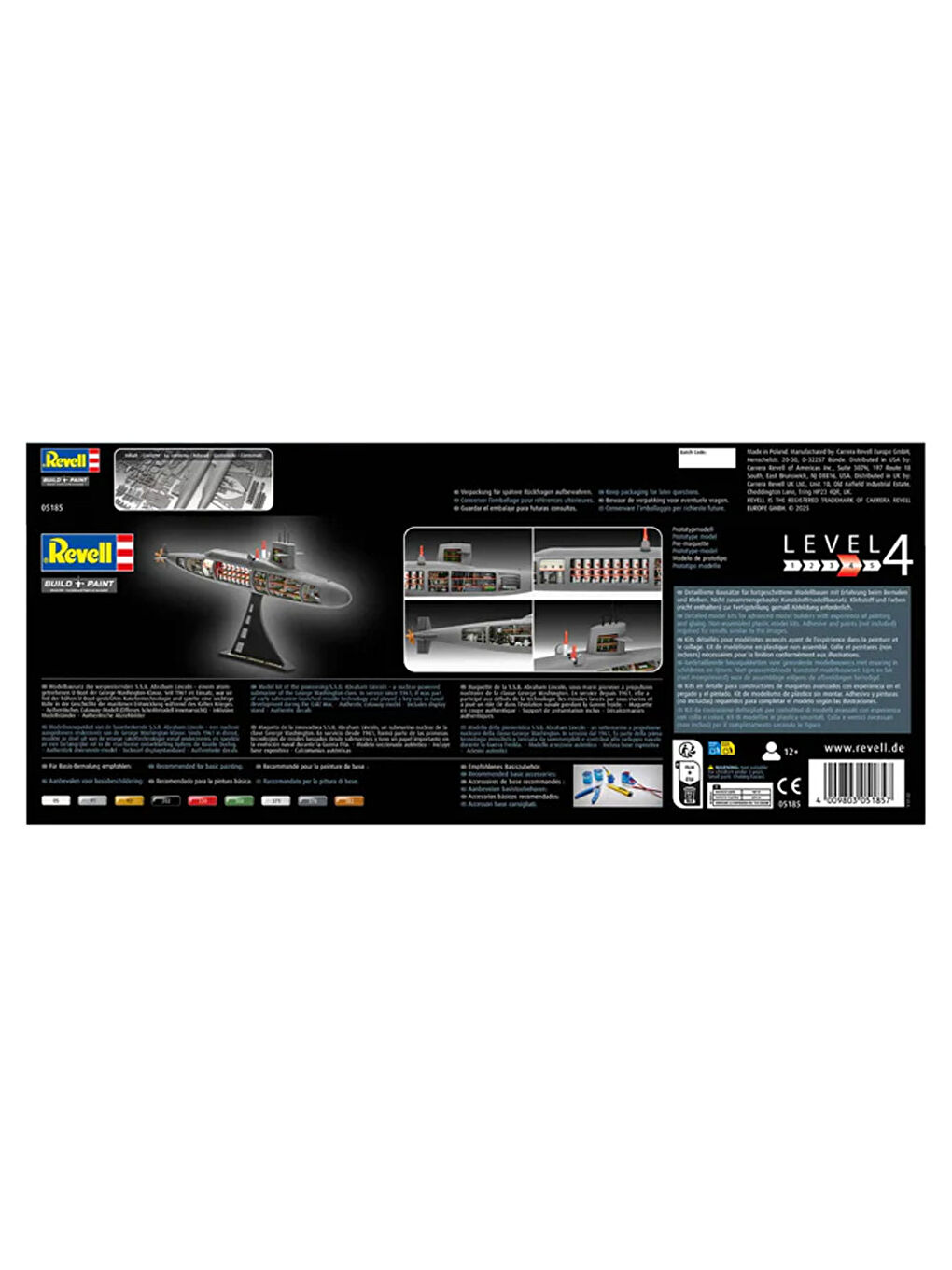 Maket Model Kit Gemi S.S.B. Abraham Lincoln with Interior 5185-1