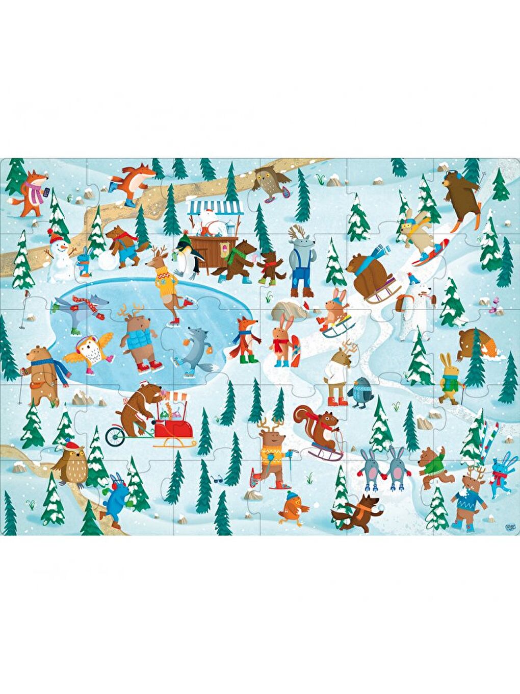 Animals on Ice Giant Puzzle-3