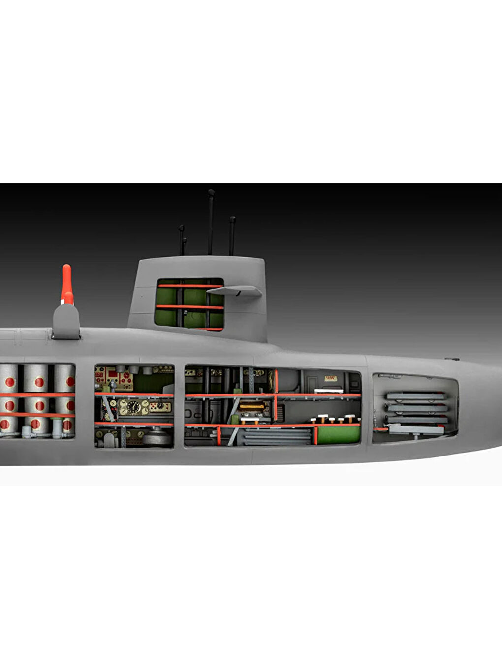 Maket Model Kit Gemi S.S.B. Abraham Lincoln with Interior 5185-3