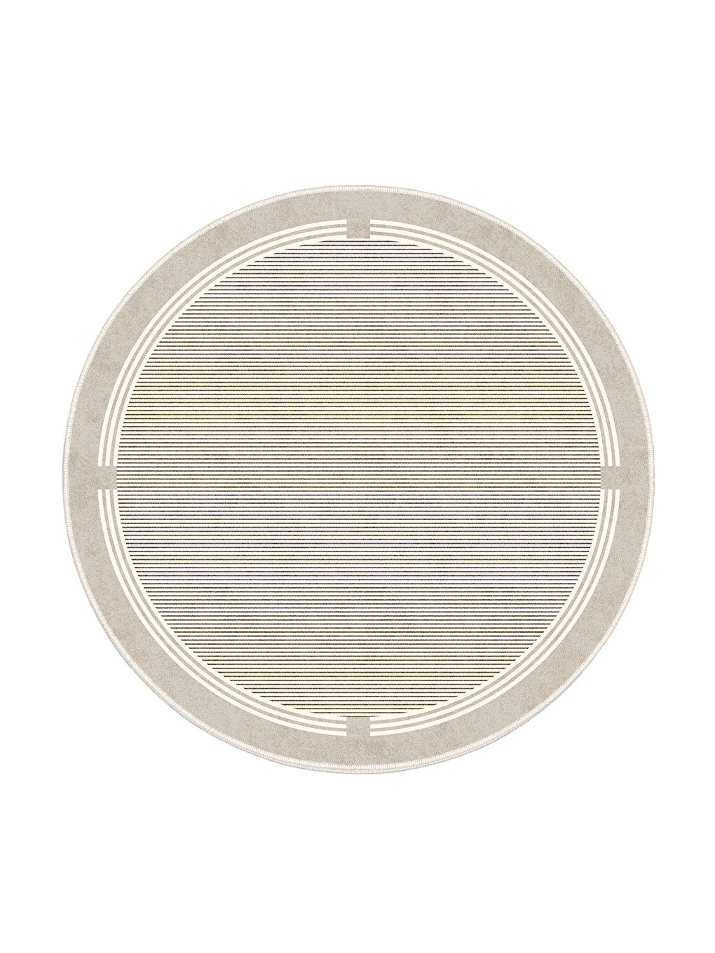 Bej Dekoratif Salon Halısı, Makinada Yıkanabilir, Kaymaz Taban, İnce & Modern Tasarım