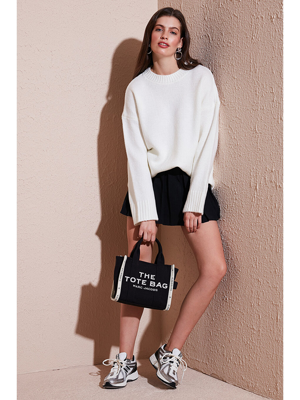 Ekru Regular Fit Bisiklet Yaka Basic Triko Kazak 4616213