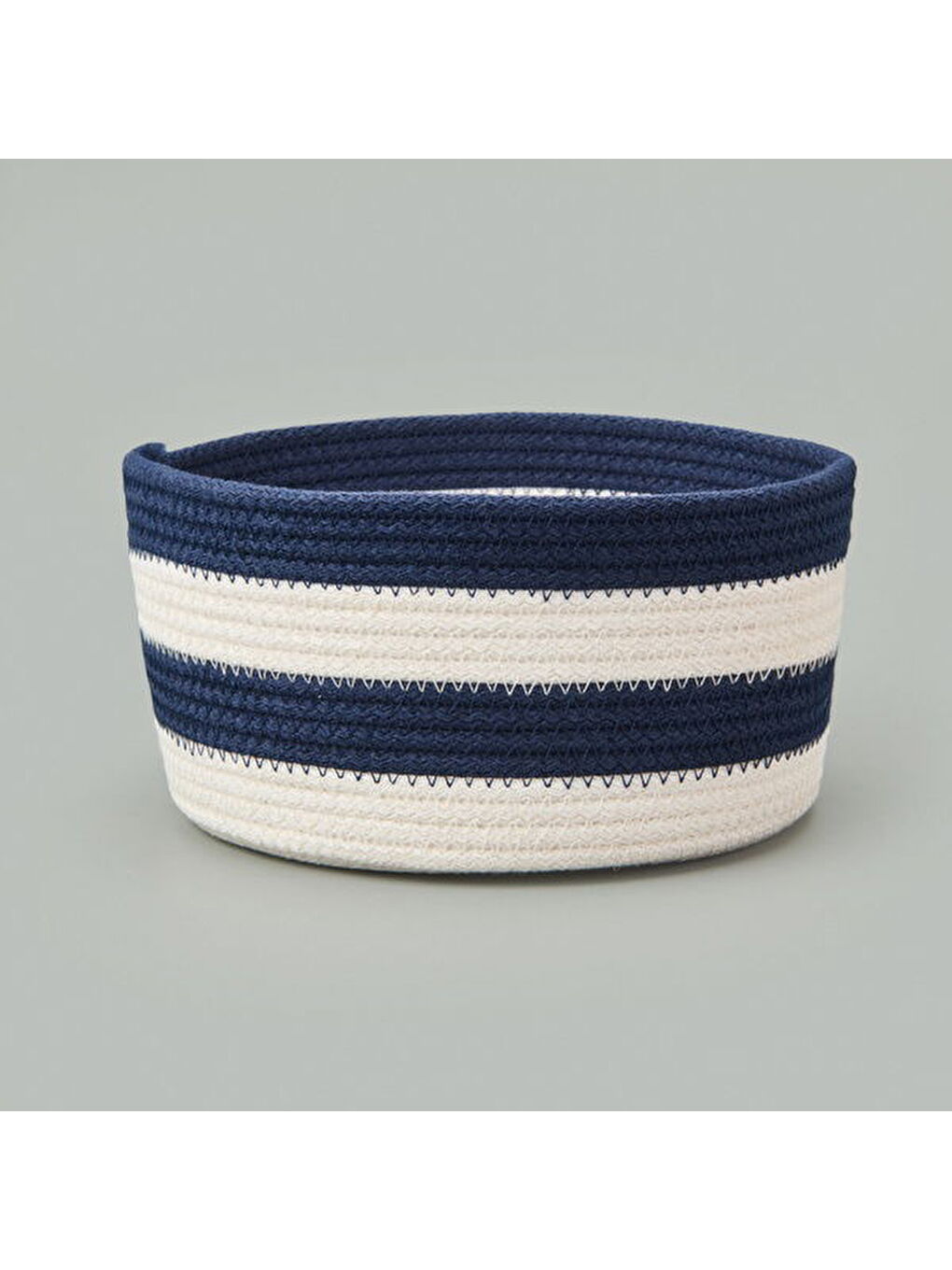 Siyah Nautical Fun Dekoratif Sepet - Lacivert / Beyaz - 20x10 cm