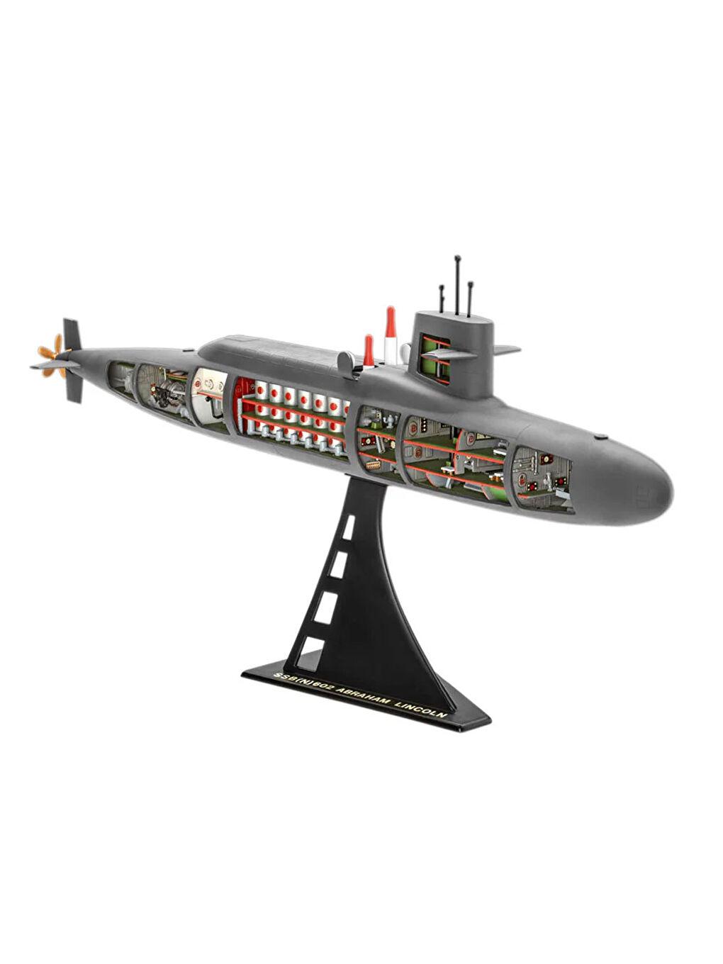 Maket Model Kit Gemi S.S.B. Abraham Lincoln with Interior 5185-5