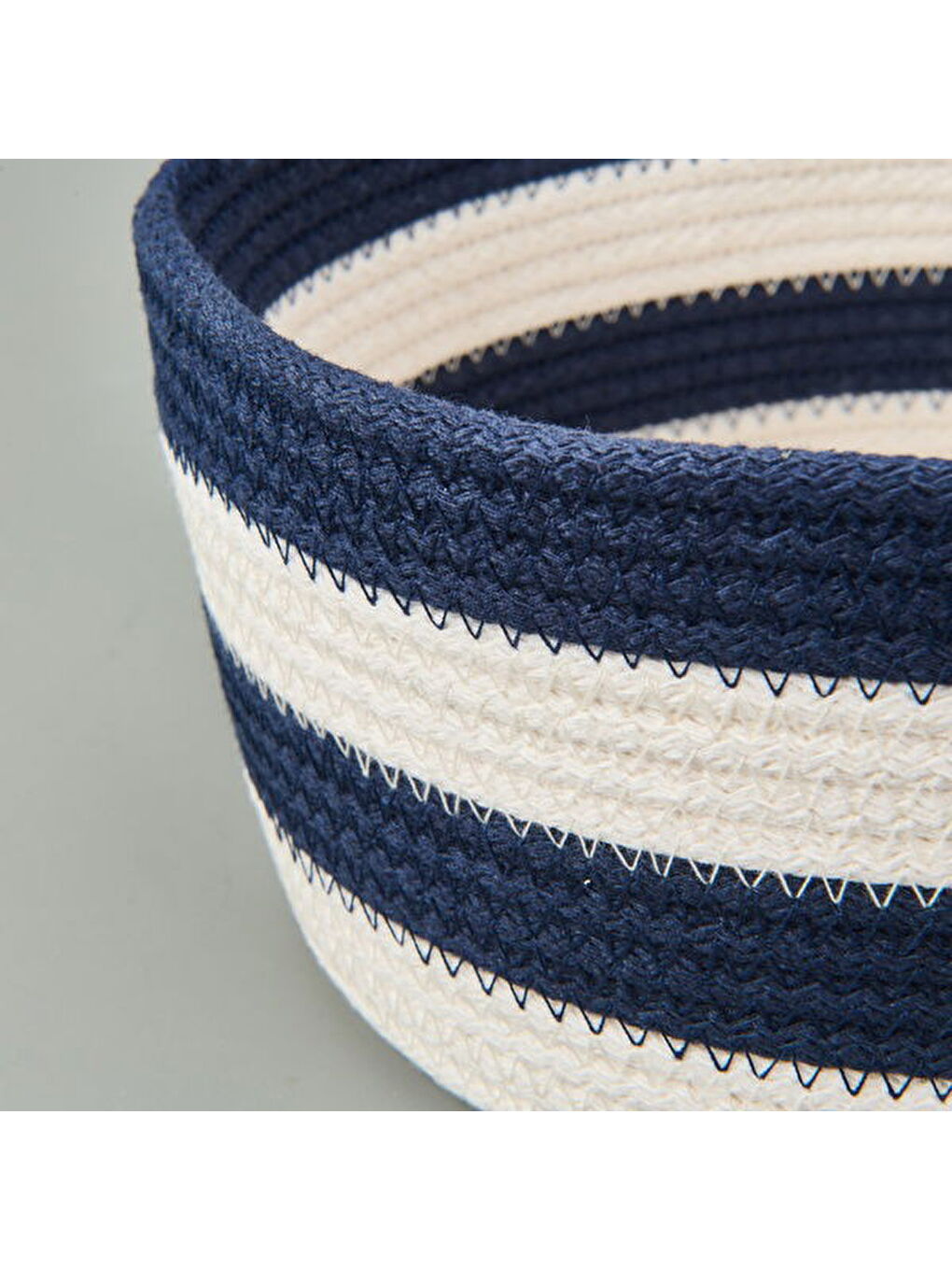 Siyah Nautical Fun Dekoratif Sepet - Lacivert / Beyaz - 20x10 cm-3