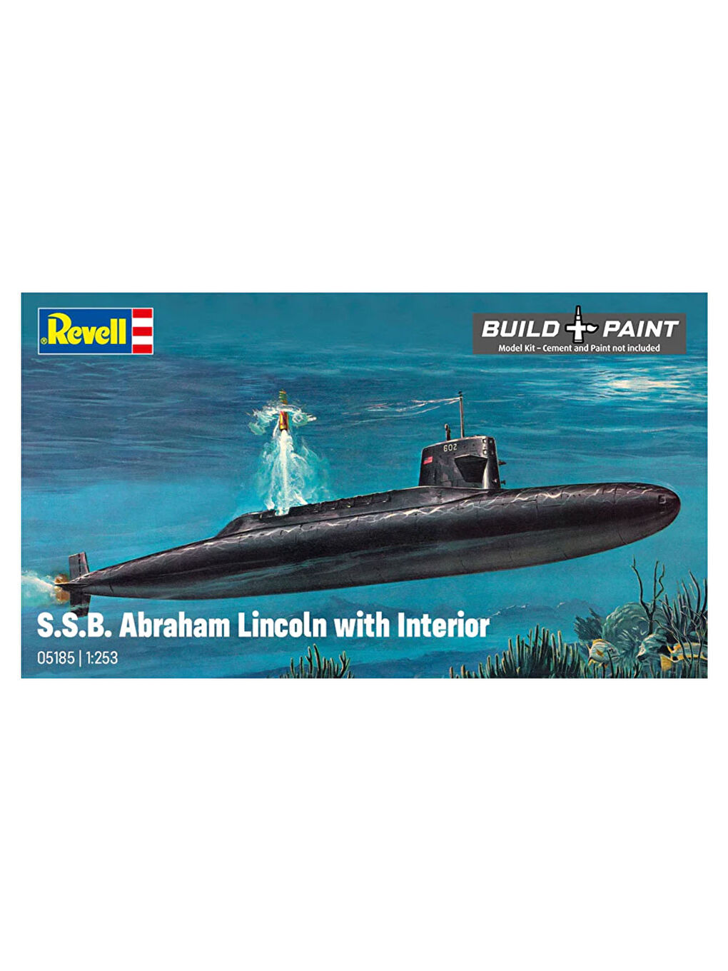 Maket Model Kit Gemi S.S.B. Abraham Lincoln with Interior 5185-6