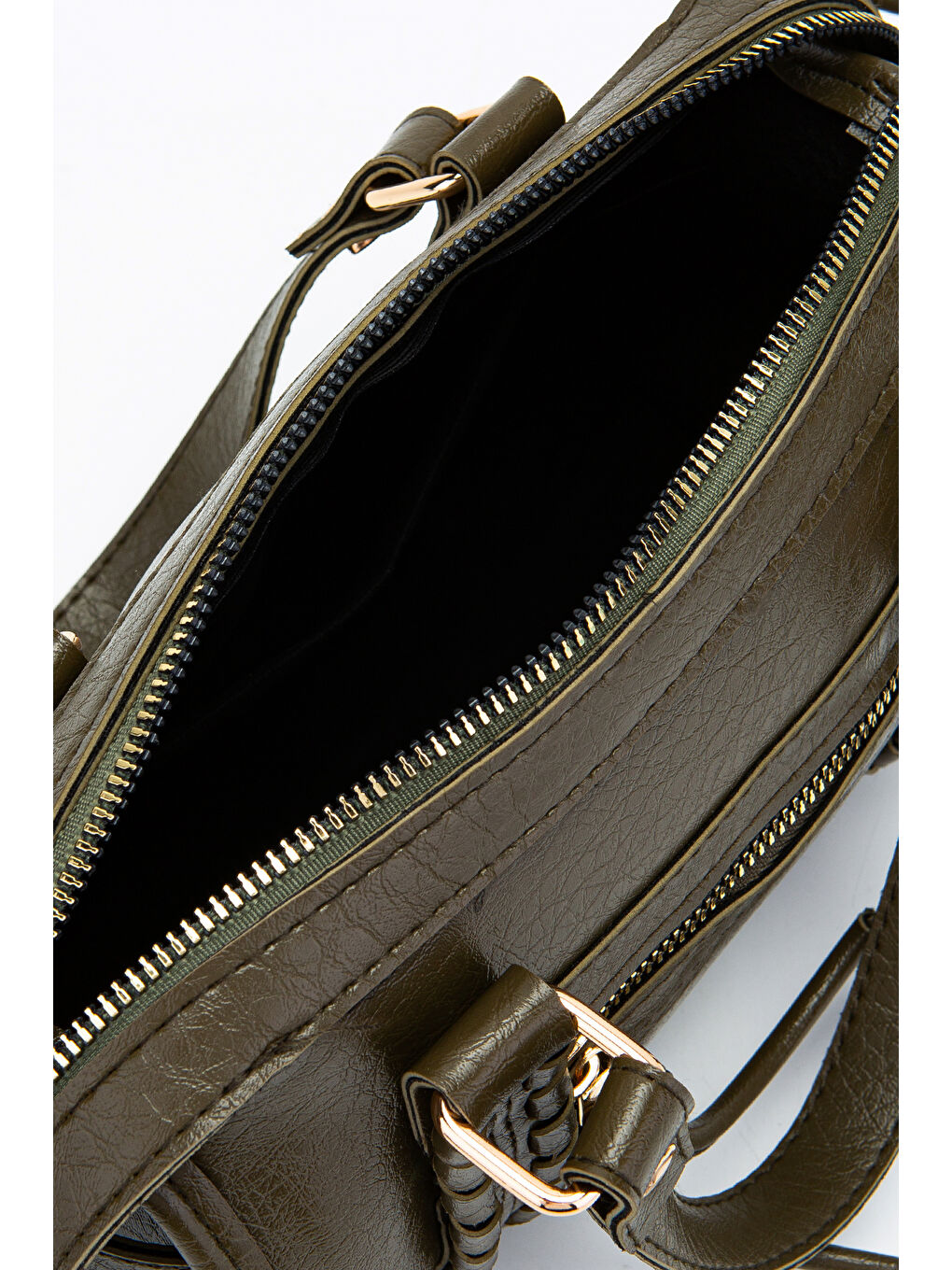 Örgü Ve Sarkıt Detaylı Jimmy Kadın Çapraz Çanta Haki-5