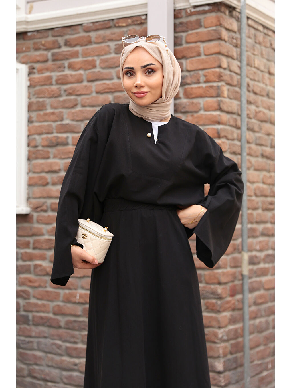 Kadın İnci Detaylı Takım  Siyah-3