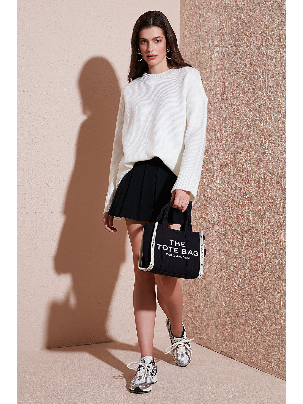 Ekru Regular Fit Bisiklet Yaka Basic Triko Kazak 4616213-1