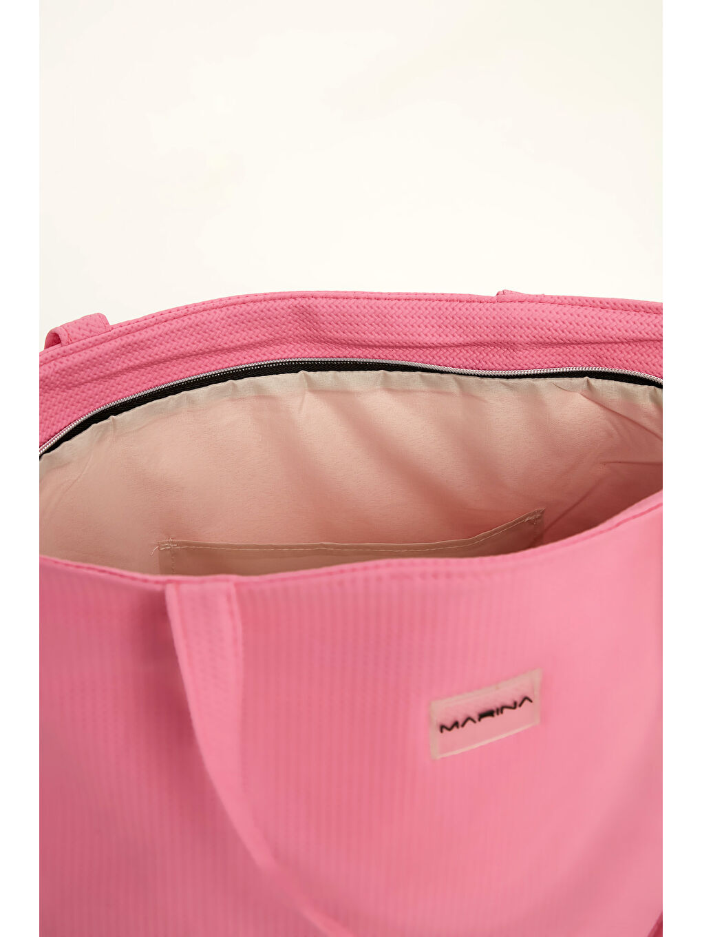 Pembe Suni Deri Plaj Çantası Astarlı CA2502-5-1