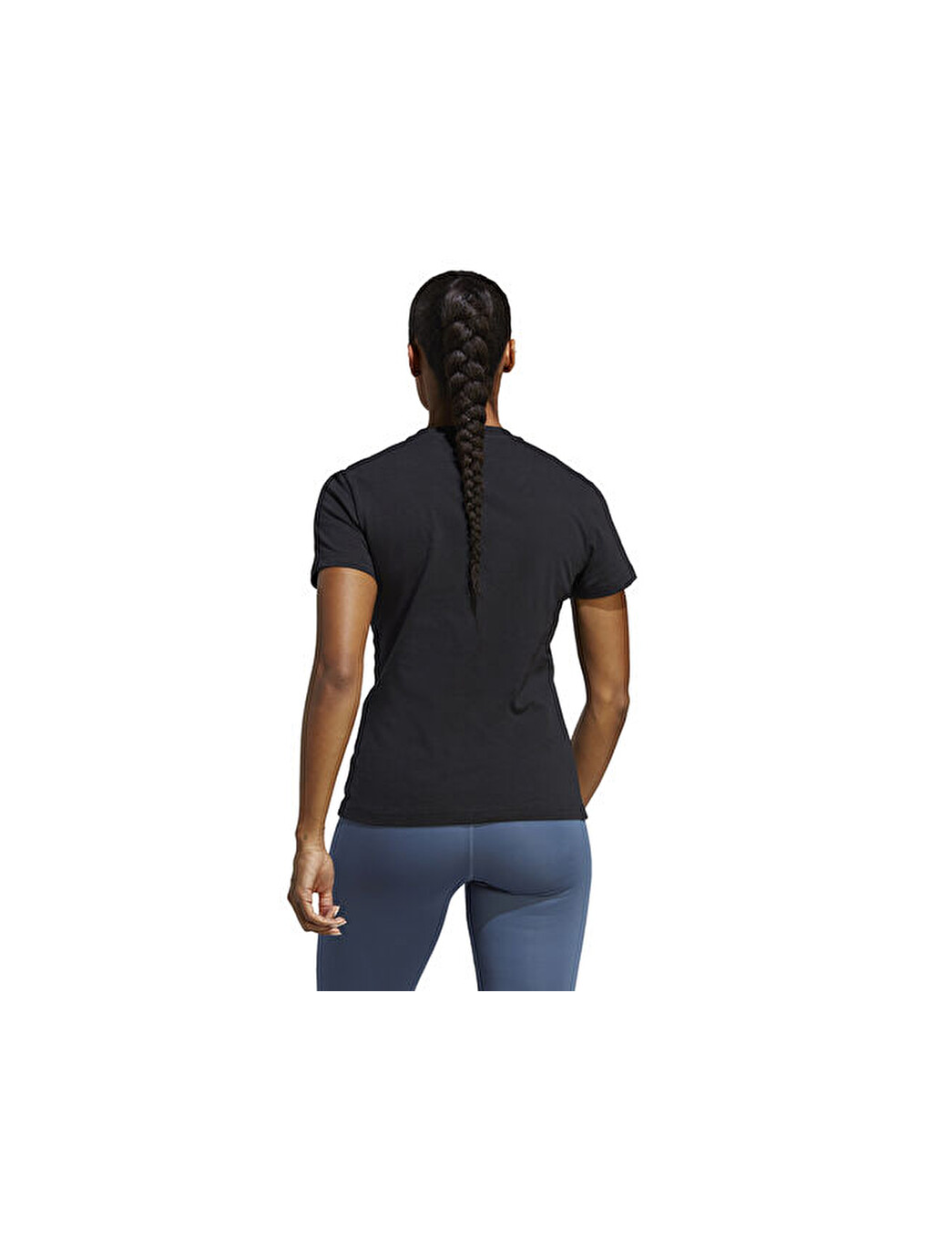 W Logo Tee Kadın Günlük Tişört Hz1392 Siyah-2