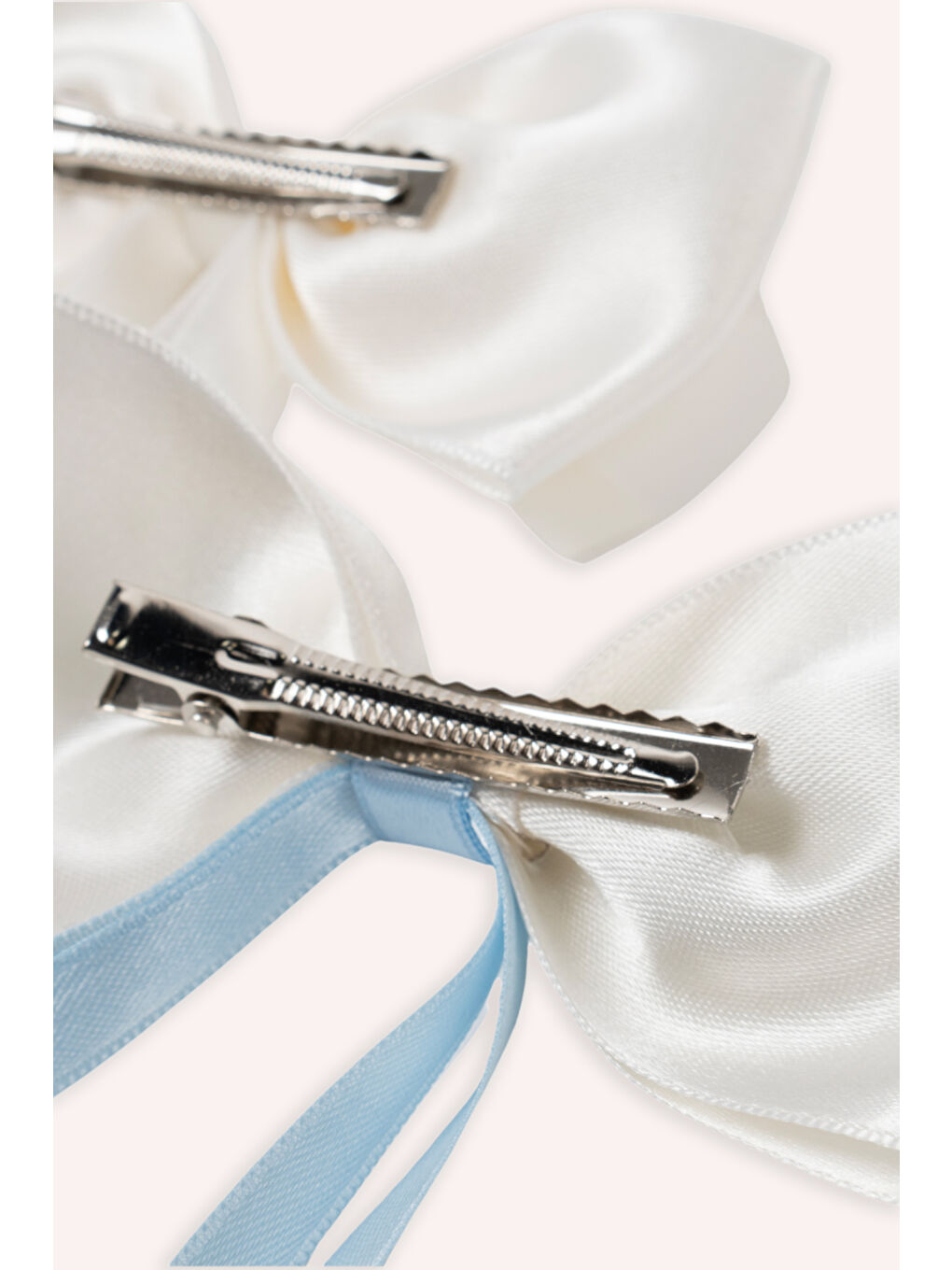 Kız Çocuk Saten Mavi 2'li Toka Seti-2