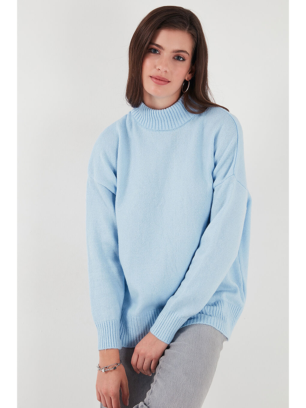 Mavi Premium Oversize Fit Balıkçı Yaka Yumuşak Dokulu Triko Kazak 680KZ00469-3