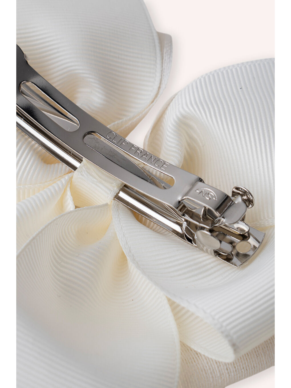 Kız Çocuk Kurdela Detaylı Ekru 3'lü Toka Seti-2