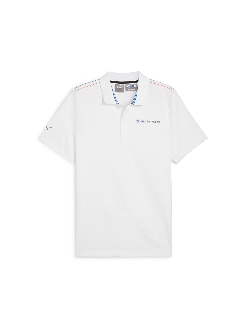 Beyaz BMW M Motorsport Jacquard Erkek Polo