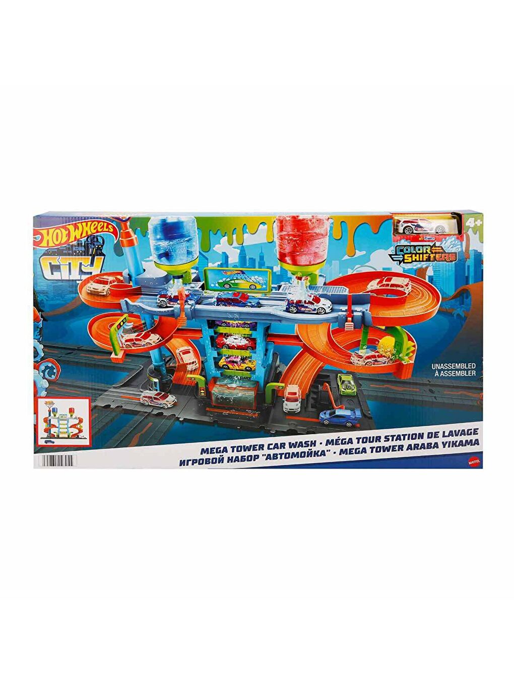 Hot Wheels Renksiz Mega Araba Yıkama Kulesi HDP05 - 5