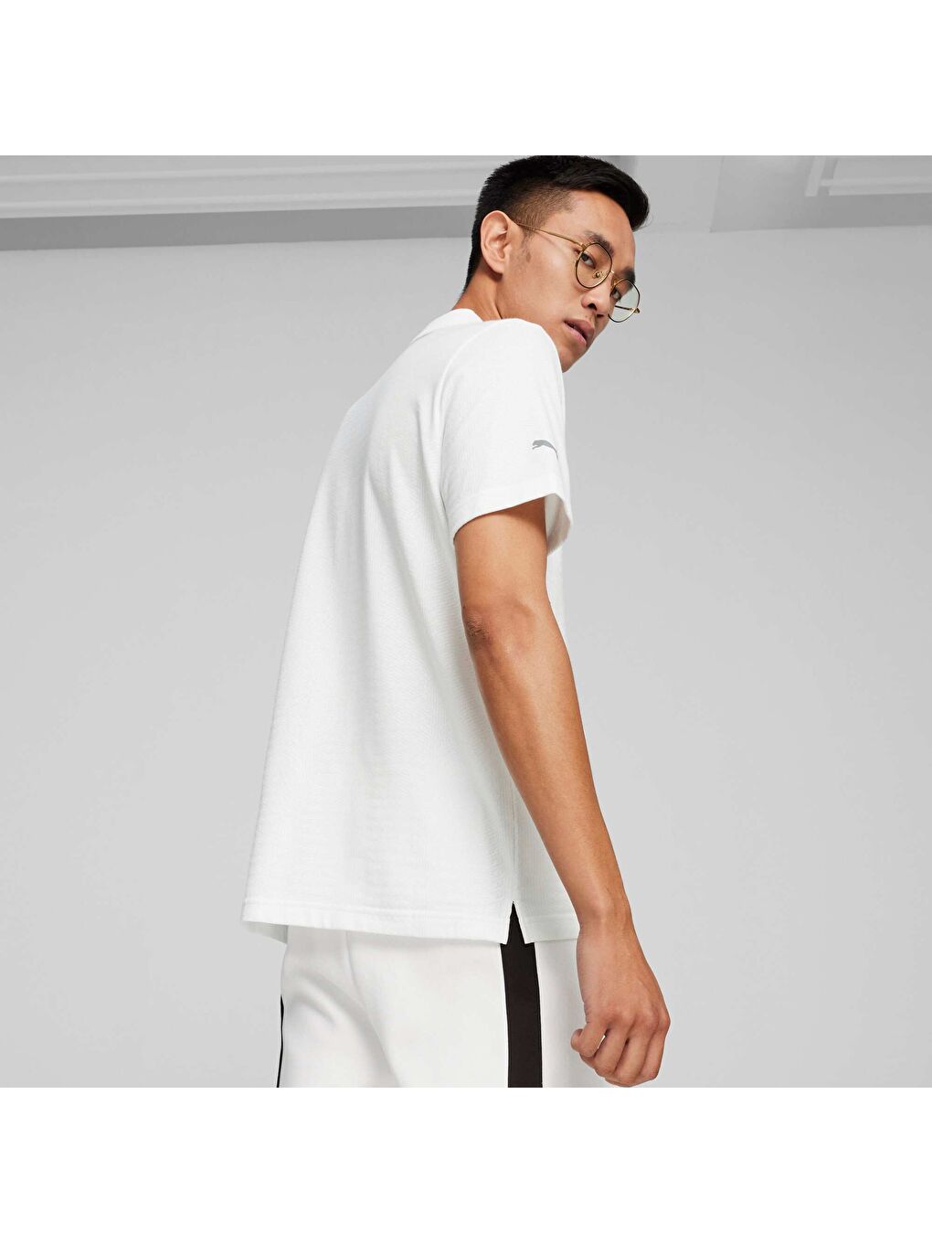 Beyaz BMW M Motorsport Jacquard Erkek Polo-3