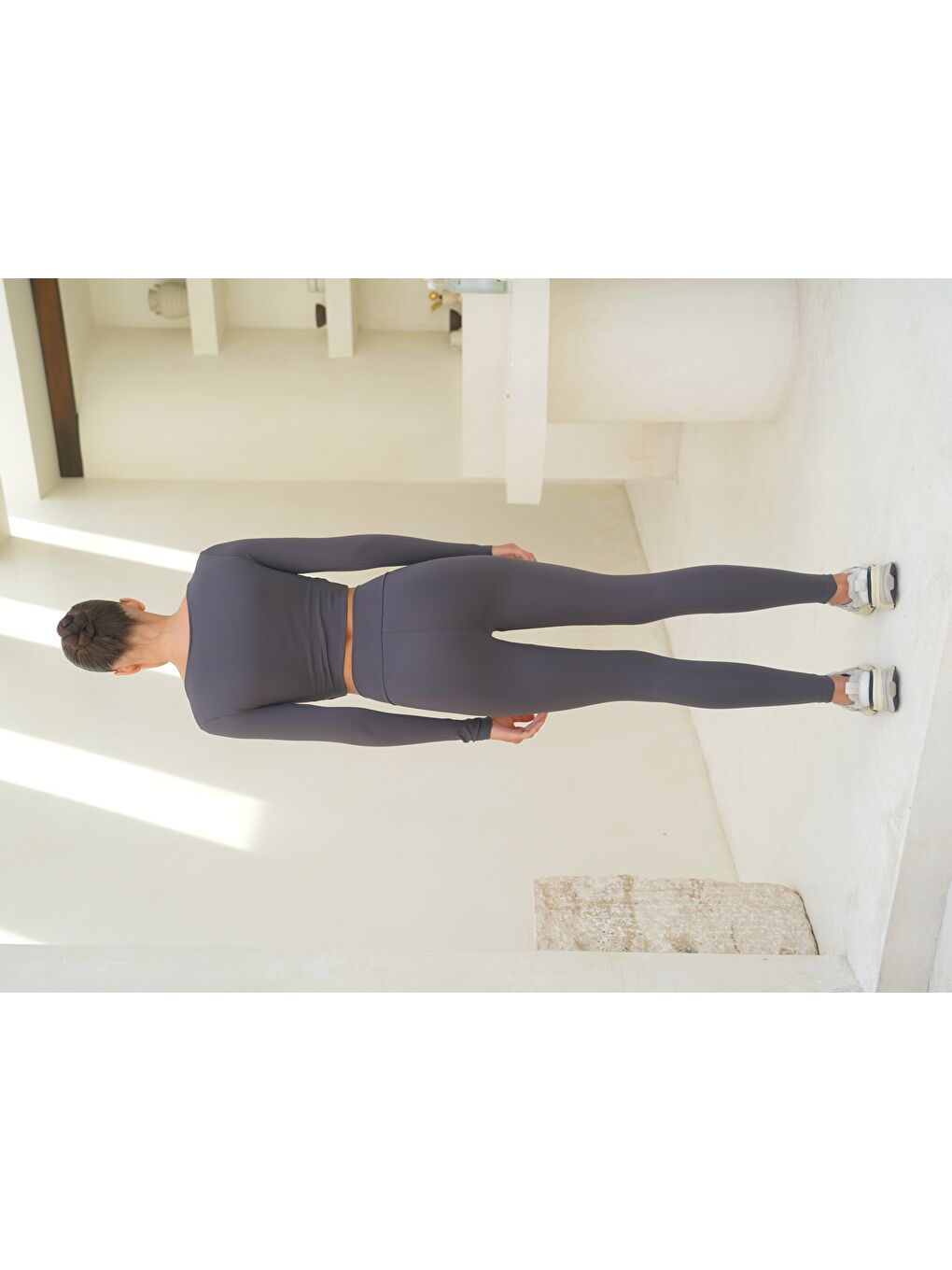 Gaia Uzun Kollu Çapraz Detay Antrasit Crop-5