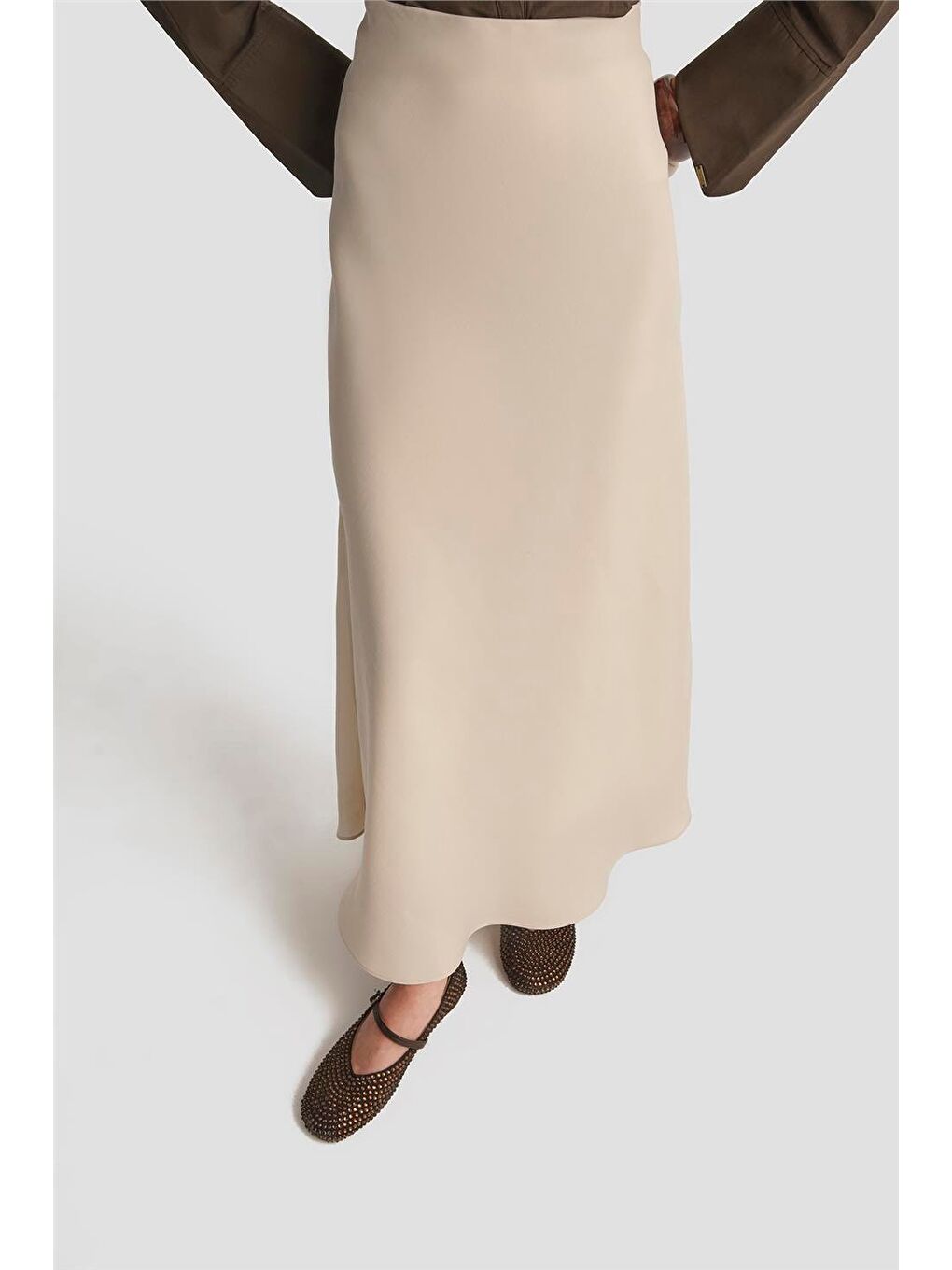 Bej Evaze Lyocell Etek 25Kd4001 Kum-3