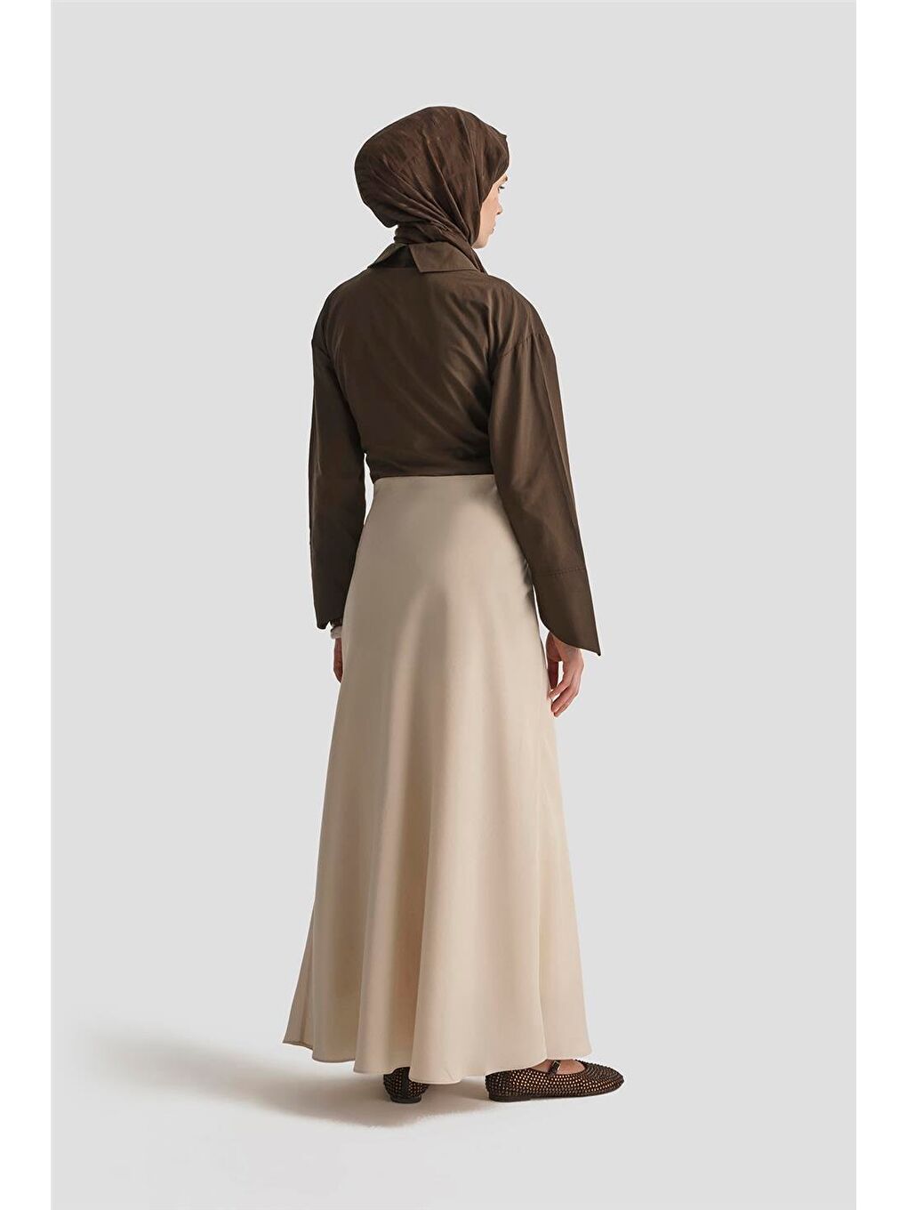 Bej Evaze Lyocell Etek 25Kd4001 Kum-4