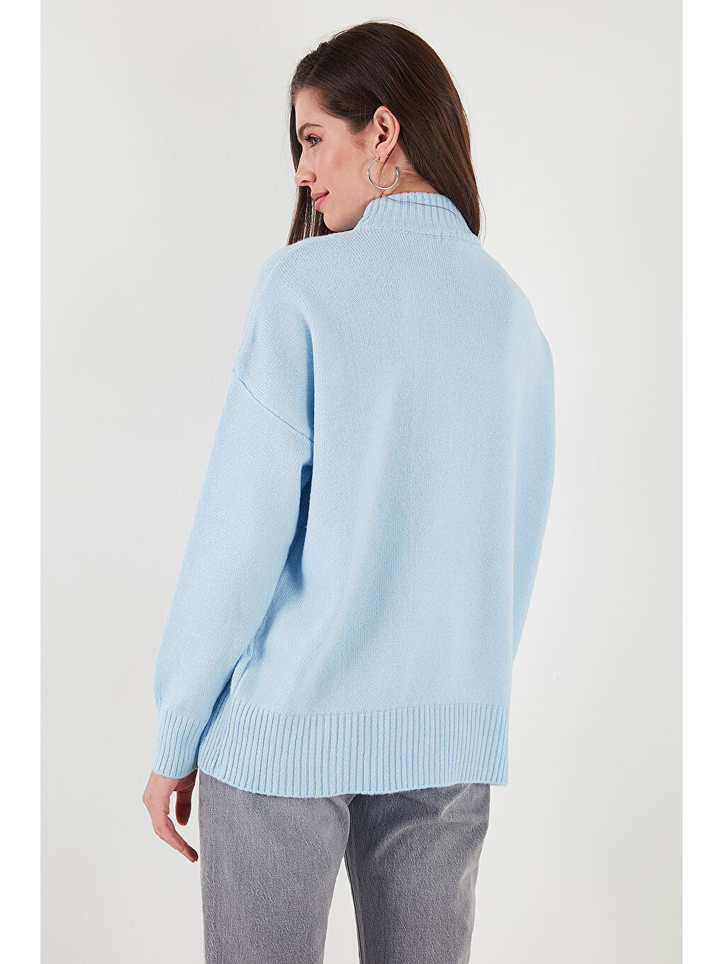 Mavi Premium Oversize Fit Balıkçı Yaka Yumuşak Dokulu Triko Kazak 680KZ00469-6