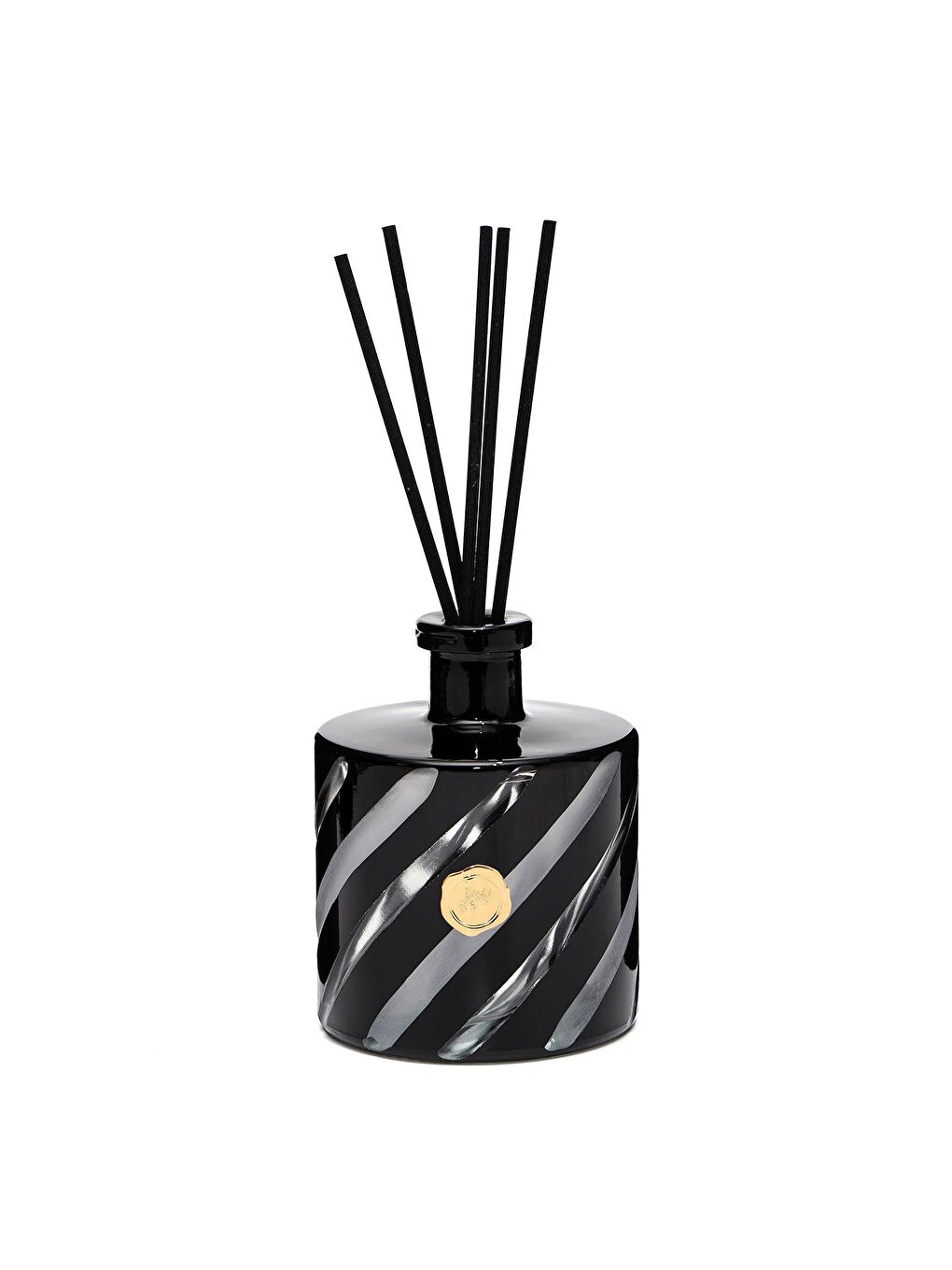 Siyah 500 ml Spiral Kesme Cam Black Vanilya Oda Kokusu