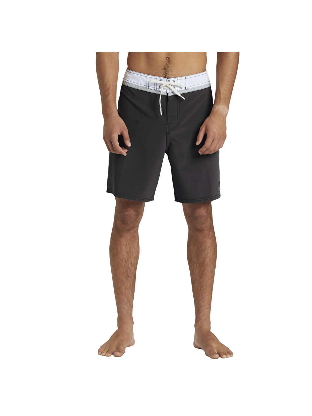 Original Straight Leg Solid 18 Erkek Siyah Boardshort-1