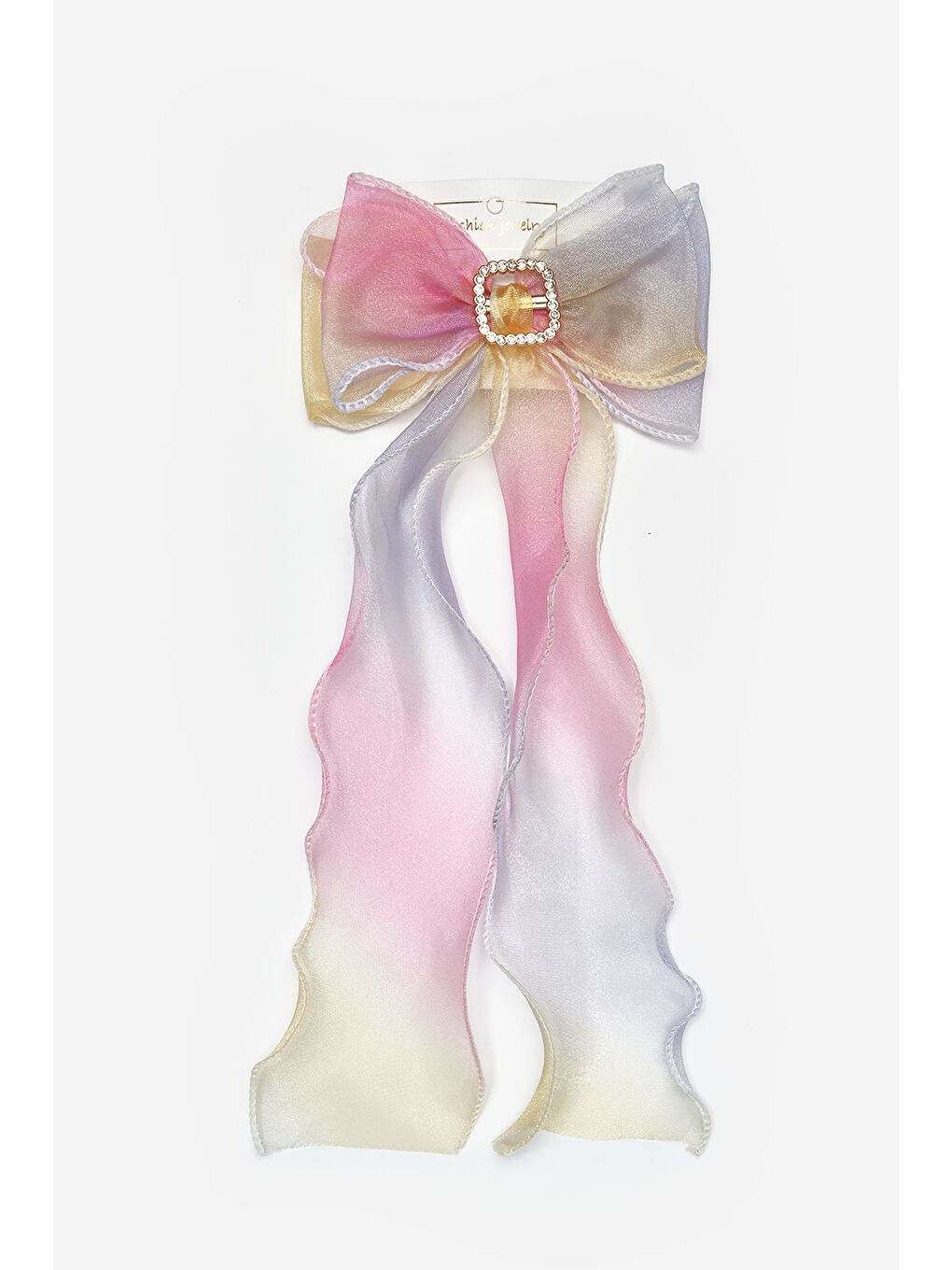 Karışık Çok Renkli  Parlak Taş Detaylı Kız Çocuk Otomatik Toka