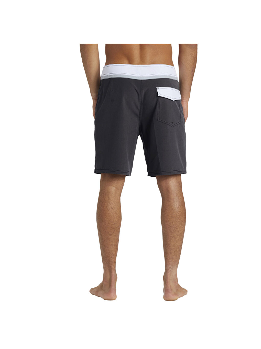 Original Straight Leg Solid 18 Erkek Siyah Boardshort-4