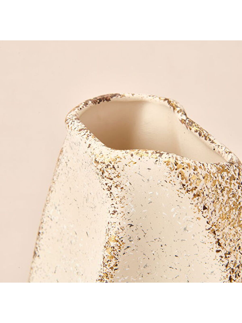 Deco Urthania Vazo - Bej / Gold - 32 cm-2